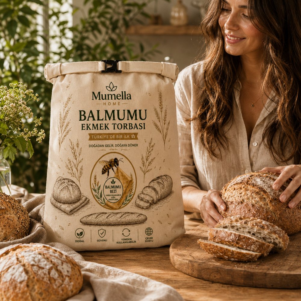 Balmumu Ekmek Torbası — Büyük Boy